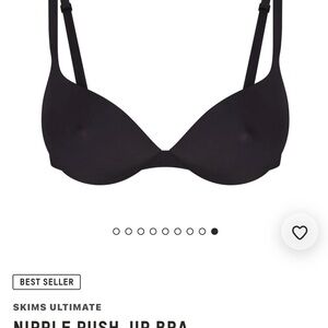 SKIMS Ultimate Black Nipple Push-Up Bra